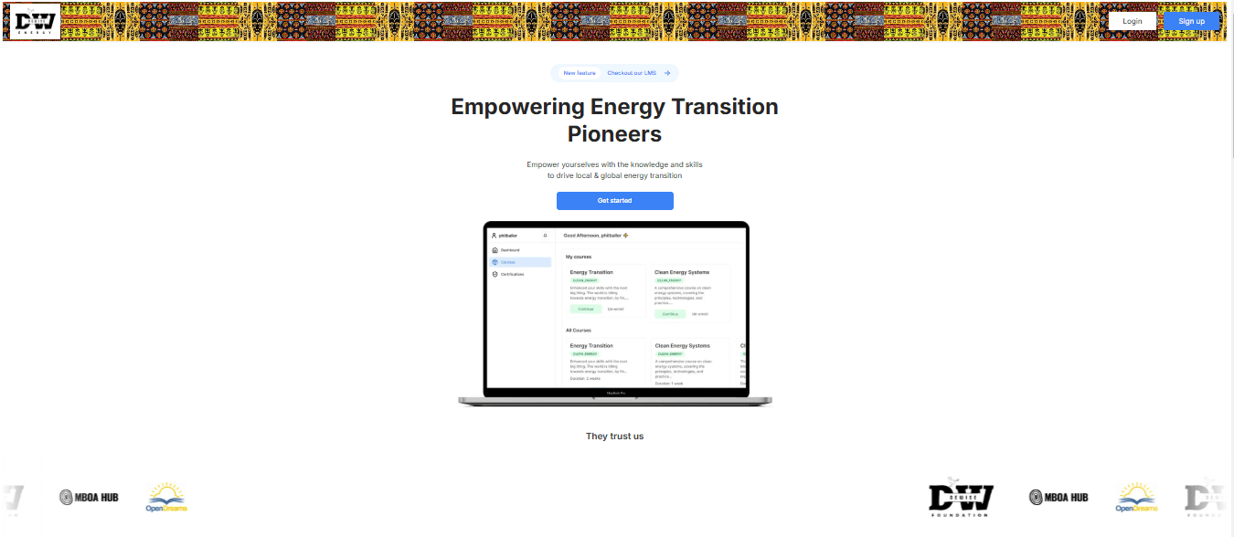 Screenshot of Dewise Learning
